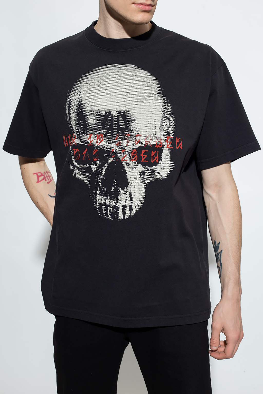 44 Label Group Skull T-shirt - Black - Men | B0030231FA141P228